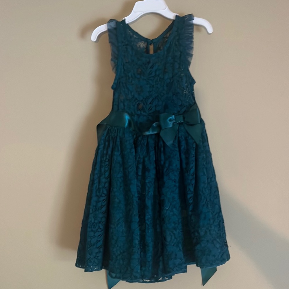Little girls teal dress. Size 3T.